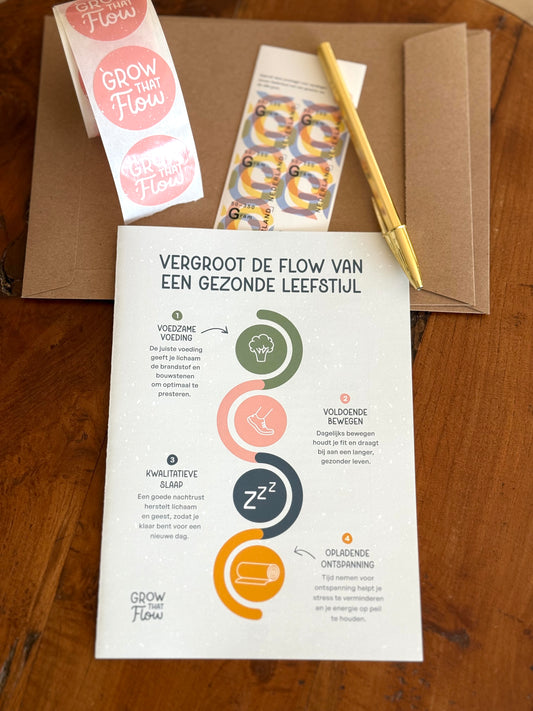 Folder: Vergroot de flow van een gezonde leefstijl - GRATIS bij bestelling